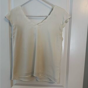Express Cream Scalloped Blouse